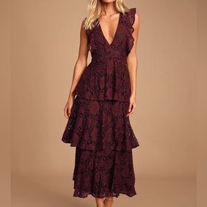 Lulus lace tiered dress